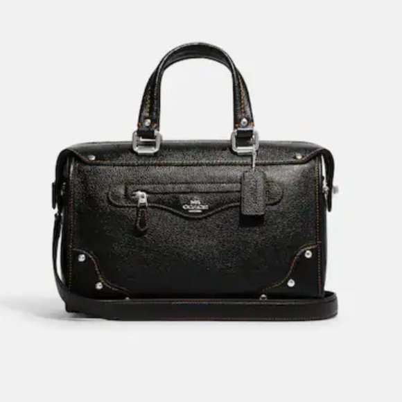 Coach Handbags - New with Tags COACH Black & Silver Millie Satchel
